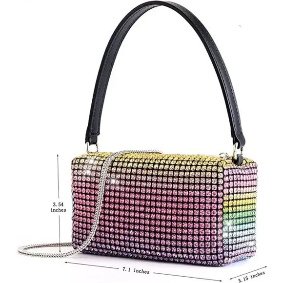 NWT Sparkling Bling Swarovski Crystal Rhinestone Bag Clutch Purse +FREE … - Picture 6 of 17